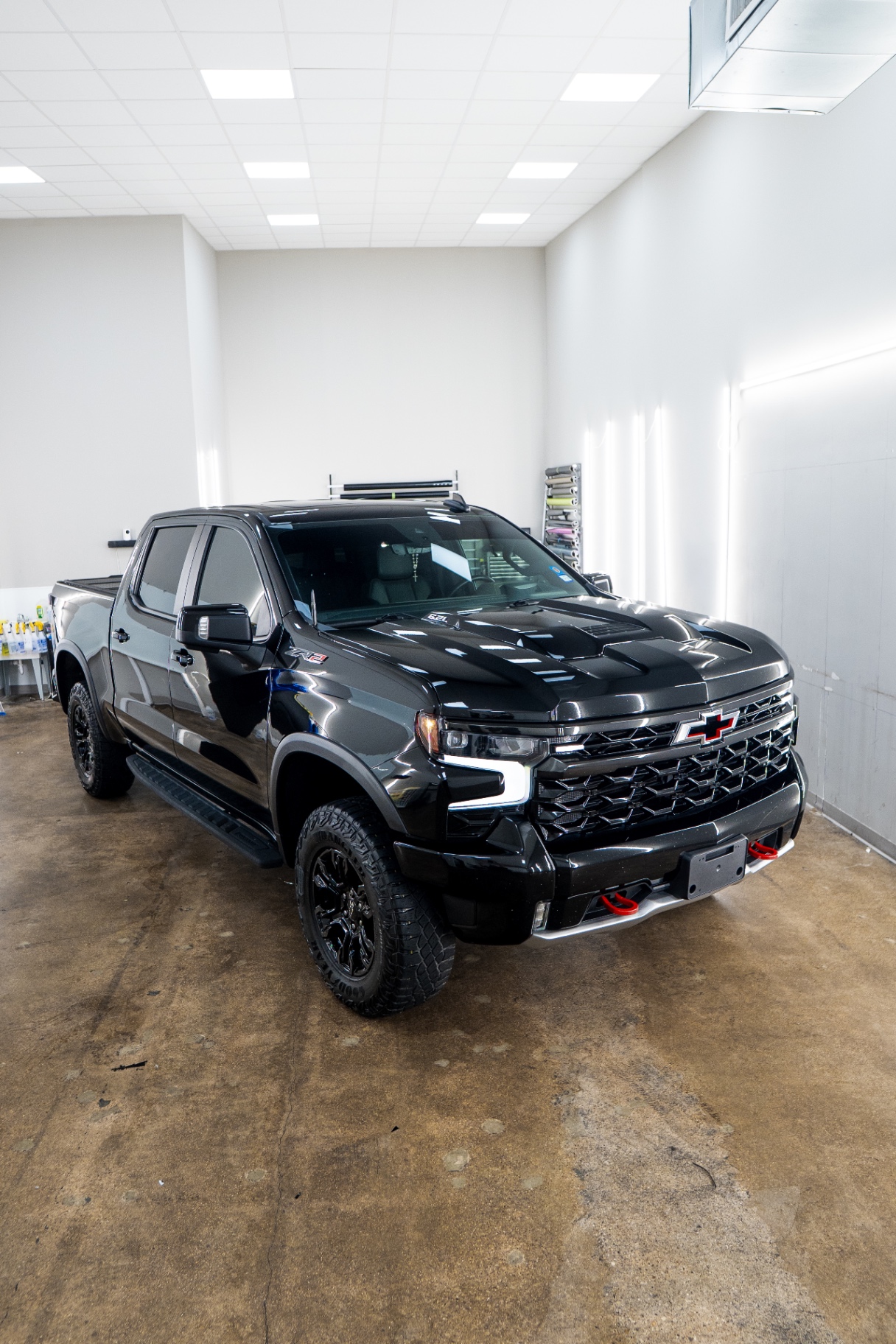 Black Chevrolet Silverado ZR2 after ceramic coating at NTX Auto Care in Dallas